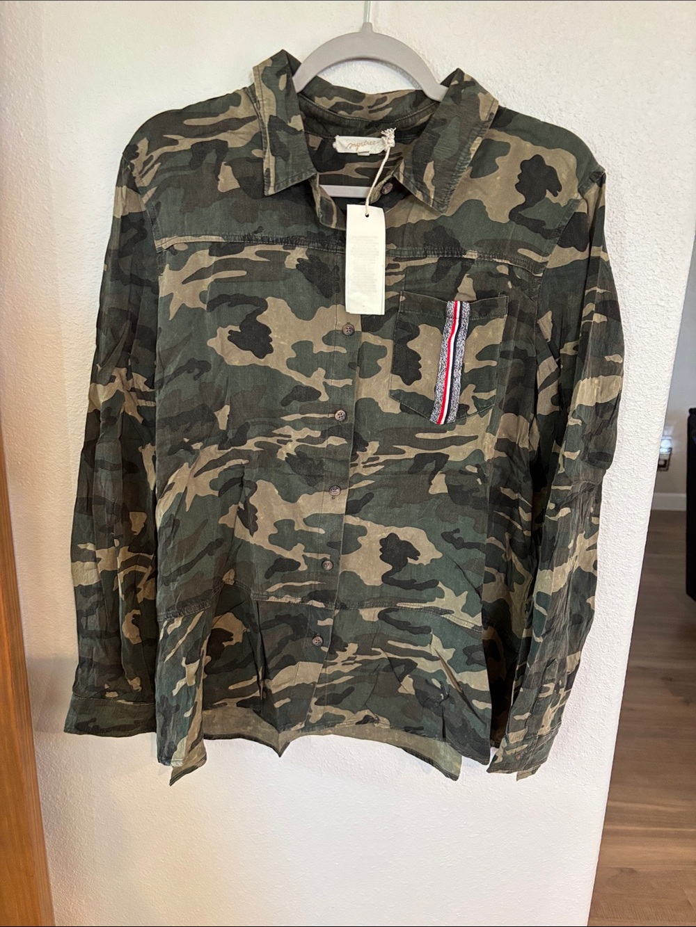 Mystree Camouflage Button-Up Shirt/Jacket - Green Camo